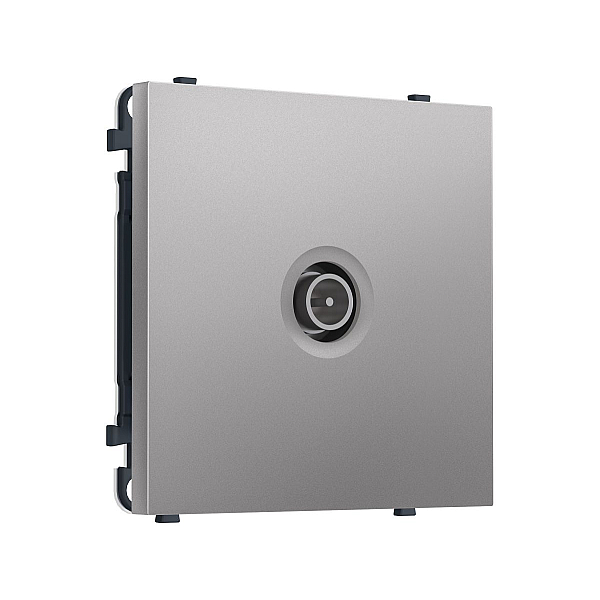 Комплект механизма TV розетки проходной SIGMA Сталь матовый 5-1000 MHz 4dB QUANT PRO Ambrella Volt MS513030 (SP5130, PR211)