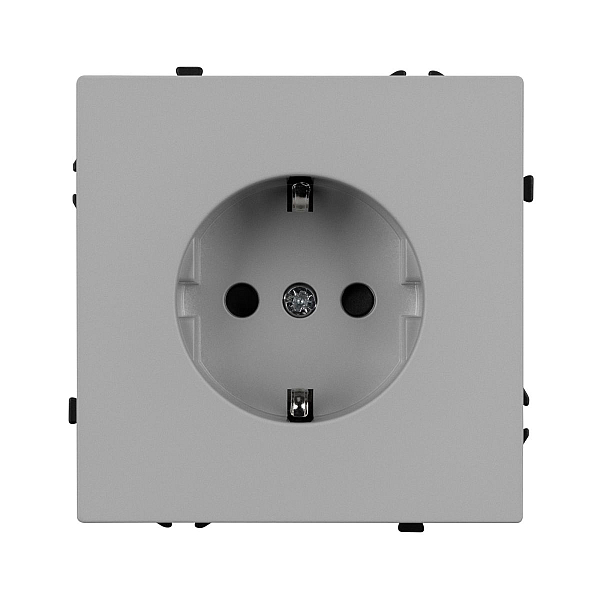 Розетка зк со шторками софт-тач никель Arlight SCT-MEU-SFPL-IS (250V, 16A) 059453(1)