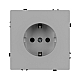 Розетка зк со шторками софт-тач никель Arlight SCT-MEU-SFPL-IS (250V, 16A) 059453(1)