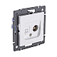 Розетка двойная TV (мама) + RJ45 Cat.6, белый Kollinger REA-012WH для Aspekt, Eleganz, Reflex