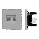 Розетка телефонная двойная софт-тач никель Arlight SCT-MTL2-SFPL-IS (2хRJ-11, 4C) 061890(1)