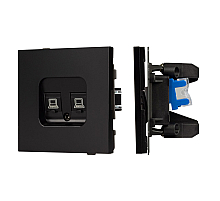 Механизм компьютерной розетки двойной Arlight SCT-TENDO-MPC2-PL-BK (RJ-45, CAT6) 054101