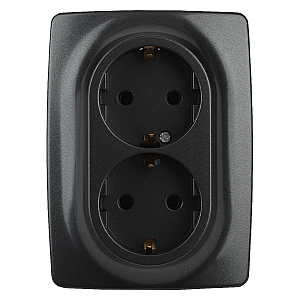 Розетка 2x2P+E Schuko Эра 12-2106-05 Б0031232