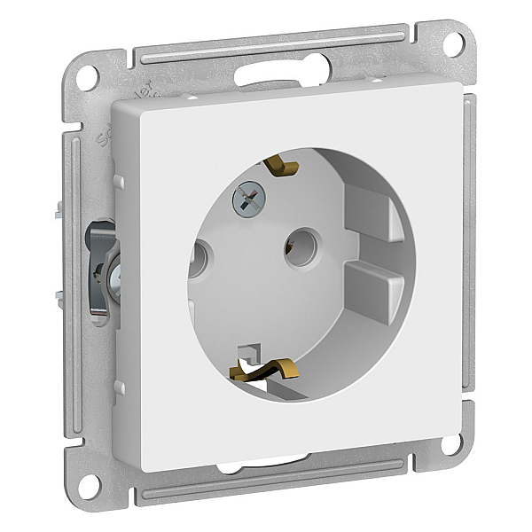 Розетка 2К+З Systeme Electric AtlasDesign 16A 250V белая ATN000143