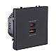 Розетка USB A+C 65W, черный матовый Kollinger Eclipse EC-024BK