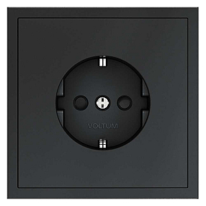 Розетка со шторками Voltum S70 VLS040207 (графит)