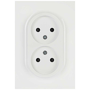 Розетка ЭРА Arktik 16-2107-01 без заземления двойная 2X2P 16А-250В белый Б0071681