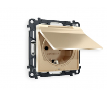 Комплект механизма розетки с/з со шторками и крышкой Ambrella Volt Alfa MA608010