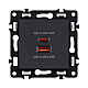 Розетка USB A+C 65W, черный Kollinger Asthetik AS-024BK