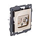Розетка двойная спутниковая SAT + RJ45 Cat.6, золотой Kollinger REA-022GD для Aspekt, Eleganz, Reflex