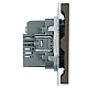 Розетка 2-местная USB + Type C (механизм), Stekker, 250В, 20W Эмили, RST10-5115-09, антрацит, soft touch 49931