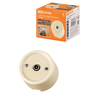 Розетка TV проходная сл. кость Болонь TDM Electric SQ1820-0354