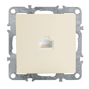 Розетка компьютерная 1-местная RJ-45 (механизм), Stekker, PST00-9107-02 Эрна, слоновая кость 39325