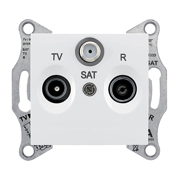 Розетка TV/R/SAT проходная Schneider Electric Sedna 8dB SDN3501221