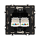 Розетка компьютерная двойная софт-тач золотой песок Arlight SCT-MPC2-SFPL-GD (2хRJ-45, CAT6) 054314(1)