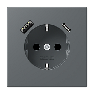 Розетка 2K+З USB Typ AC Jung LC1520-15CA202