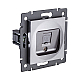 Розетка Ethernet RJ45 Cat.5, серый Kollinger REA-016GY для Aspekt, Eleganz, Reflex