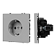 Розетка зк со шторками софт-тач никель Arlight SCT-MEU-SFPL-IS (250V, 16A) 059453(1)