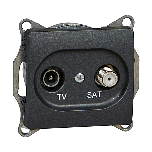 Розетка TV-SAT оконечная 1DB Systeme Electric Glossa Антрацит GSL000797