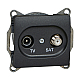 ТВ-розетка оконечная TV/SAT Systeme Electric Glossa антрацит GSL000797
