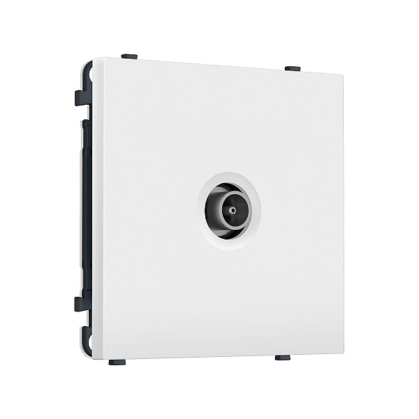 Комплект механизма TV розетки оконечной SIGMA Белый матовый 50-870 MHz 1dB QUANT PRO Ambrella Volt MS133010 (SP1330, PR202)
