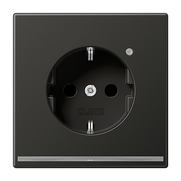 Розетка Schuko с LED подсветкой Jung AL1520-OANLNW