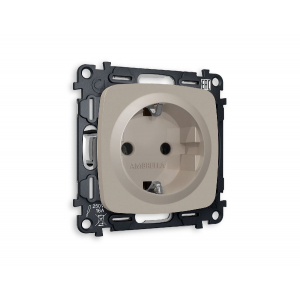 Комплект механизма розетки с/з на винтовых зажимах Ambrella Volt Omega MO366010