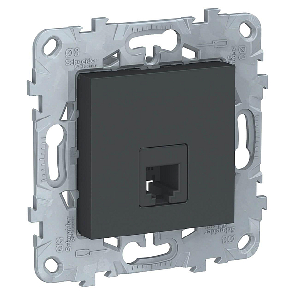 Розетка телефонная RJ11 одиночная 4 контакта Schneider Electric Unica New NU549254