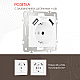 Розетка с заземлением, шторками + 2 USB Arte Milano 206.47-1.white