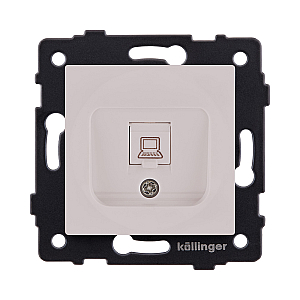 Розетка Ethernet RJ45 Cat.6, кашемир матовый Kollinger REA-018CM для Aspekt, Eleganz, Reflex