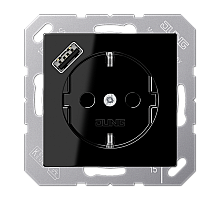 Розетка 2K+З USB Typ A Jung A1520-18ASW