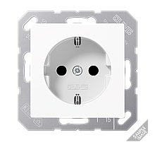 Розетка штепсельная Schuko Jung CD1520EDVPLWW