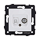 Розетка двойная спутниковая SAT + RJ45 Cat.6, белый матовый Kollinger REA-014WM для Aspekt, Eleganz, Reflex