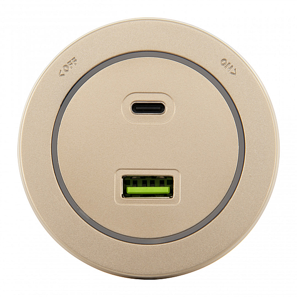 Трековая розетка Arte Milano Am-track-sockets-39 399731TS/USB-Type-C Gold