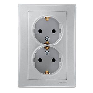 Розетка двойная Schneider Electric Sedna с/з без шторок 16A 250V SDN3000660