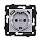 Розетка штепсельная SCHUKO 16A/250 В с USB A+C 20W, серый Kollinger REA-004GY для Aspekt, Eleganz, Reflex