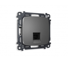 Комплект механизма телефонной розетки RJ-11(4P4C) со шторкой Ambrella Volt Omega MO662030