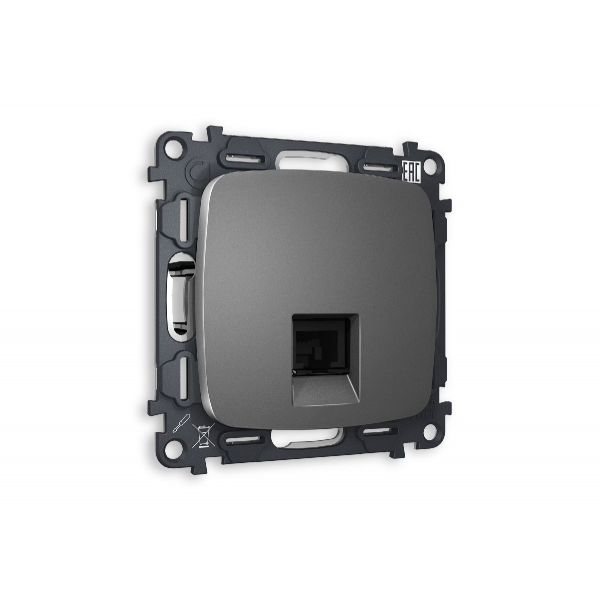 Комплект механизма телефонной розетки RJ-11(4P4C) со шторкой Ambrella Volt Omega MO662030 Комплект механизма телефонной розетки RJ-11(4P4C) со шторкой Ambrella Volt Omega MO662030