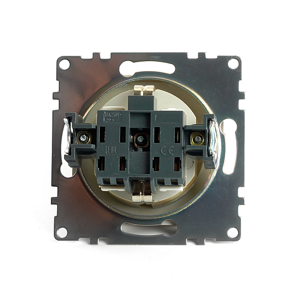 Розетка 2P+E Stekker Эрна золото GLS16-7110-08 49224
