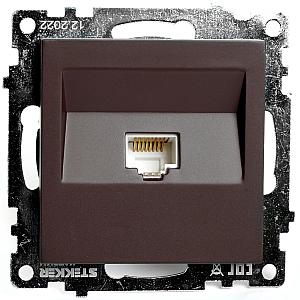 Розетка компьютерная 1-местная RJ-45 Stekker Катрин GLS00-7107-04 49023