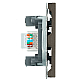 Розетка компьютерная 1-местная RJ-45 (механизм), Stekker Эмили, RST00-5117-09, антрацит, soft touch 49925