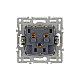 Механизм электрической розетки Arlight SCT-MEU1-PL-BK (250V, 16A) 043731