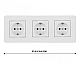 Розетка тройная (трехпостовая) с/з и шторками Arte Milano SET16-3-40-1x3 white