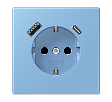 Розетка 2K+З USB Typ AC Jung LC1520-15CA256