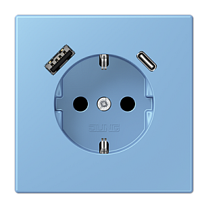 Розетка 2K+З USB Typ AC Jung LC1520-15CA256