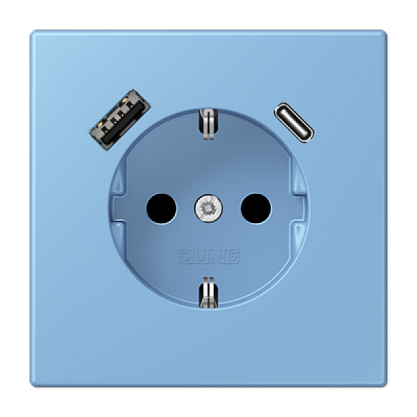 Розетка 2K+З USB Typ AC Jung LC1520-15CA256