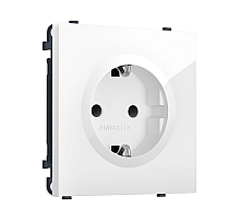 Комплект механизма электрической розетки SIGMA Белый глянец 50Hz 2P+E с/з с/ш 16A-250V QUANT PRO Ambrella Volt MS107010 (SP1070, PR141)