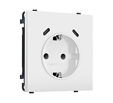 Комплект механизма электрической розетки SIGMA Белый матовый 2USB С+C 20W Ambrella Volt MS130510 (SP1305, PR165)