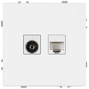 Розетка Эра Galaxy 15-3110-08 комбинированная RJ45+TV IP20 белый матовый Б0070790
