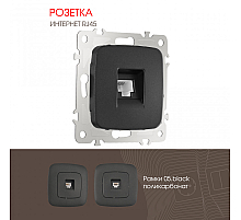 Розетка RJ45 Arte Milano 205.45-1.black